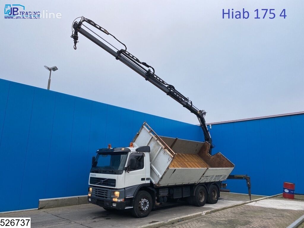 Volvo FM 340 6x4, EURO 2, Hiab, Manual, Steel Suspension ダンプトラック