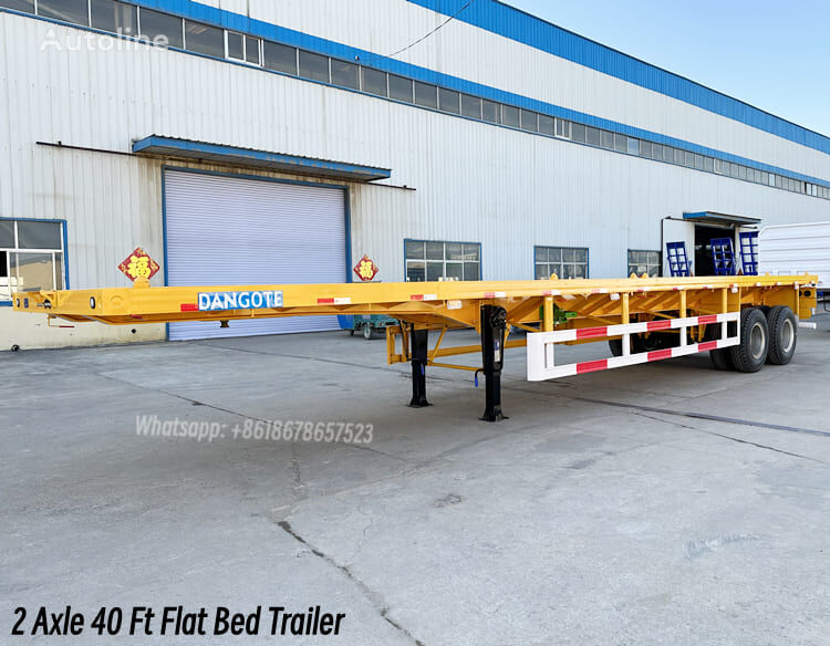 新しいDangote Trailer - 40 Ft Flat Bed Trailer for Sale in Nigeria 平床セミトレーラー